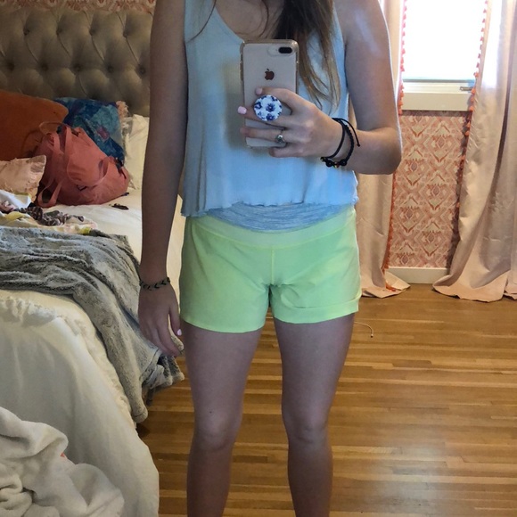 Lululemon blue and green shorts - Picture 3 of 4
